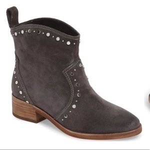 Dolce vita anthracite studded leather boots
